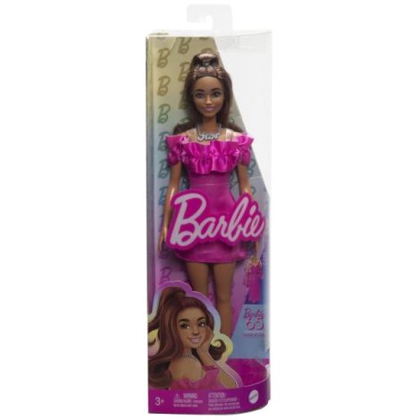 PAPUSA BARBIE FASHIONISTA SATENA CU ROCHIE ROZ - imagine 2